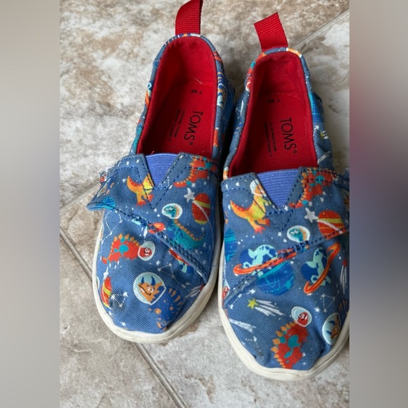 Toms Other - TOMS Kids Blue Space Dinosaur Sneakers
